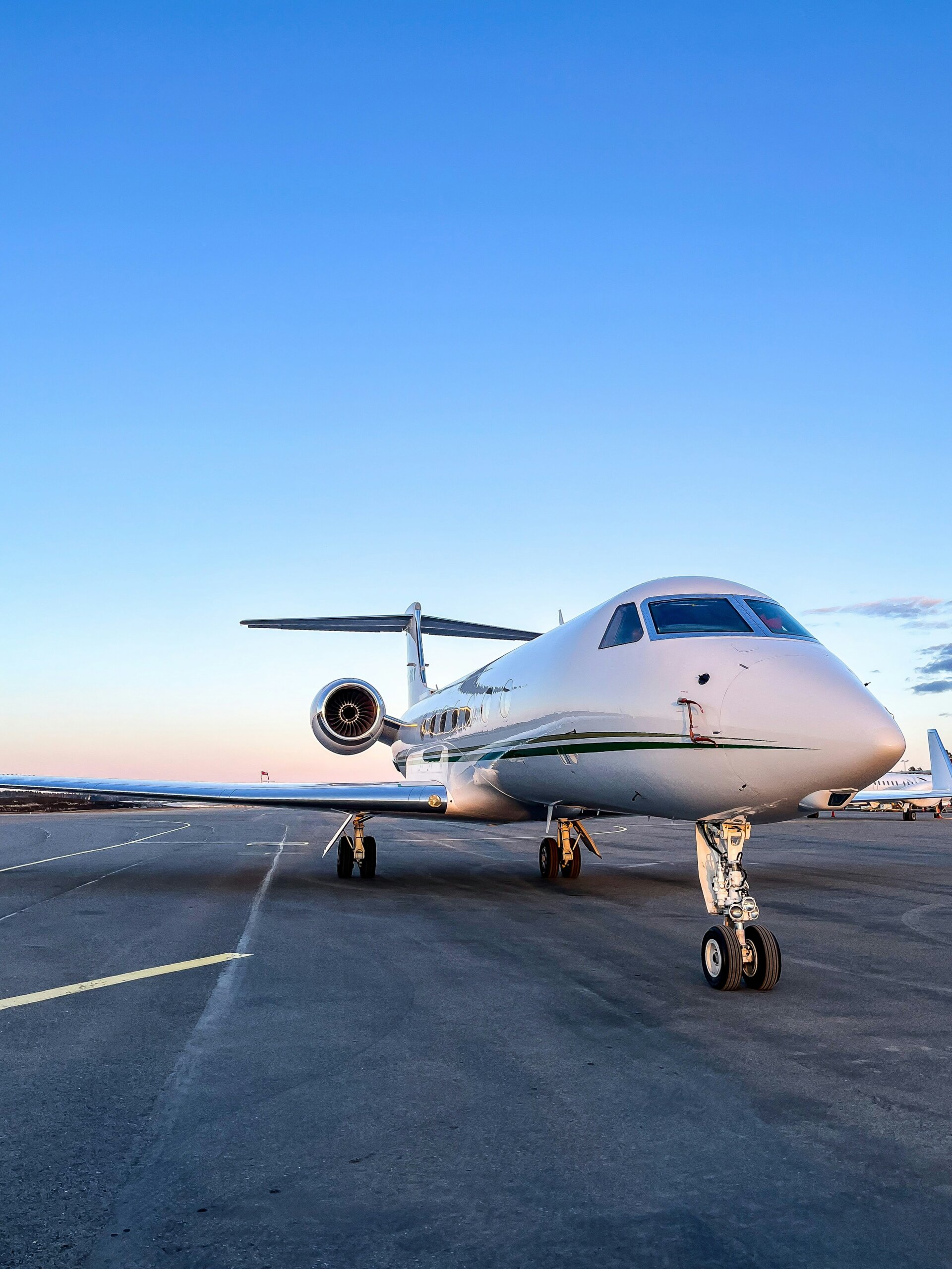 Private aircraft preparing for a charter flight from San Francisco to Anchorage